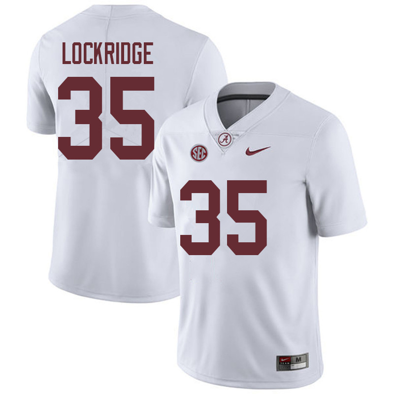 Alabama Crimson Tide Men's De'Marquise Lockridge #35 White NCAA Nike Authentic Stitched 2018 College Football Jersey TJ16I56GA